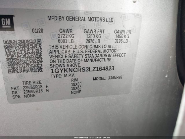 2020 CADILLAC XT5 1GYKNCRS3LZ164823 Photo 8