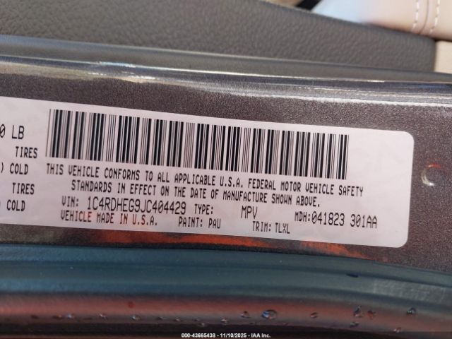 2018 DODGE DURANGO 1C4RDHEG9JC404429 Photo 8