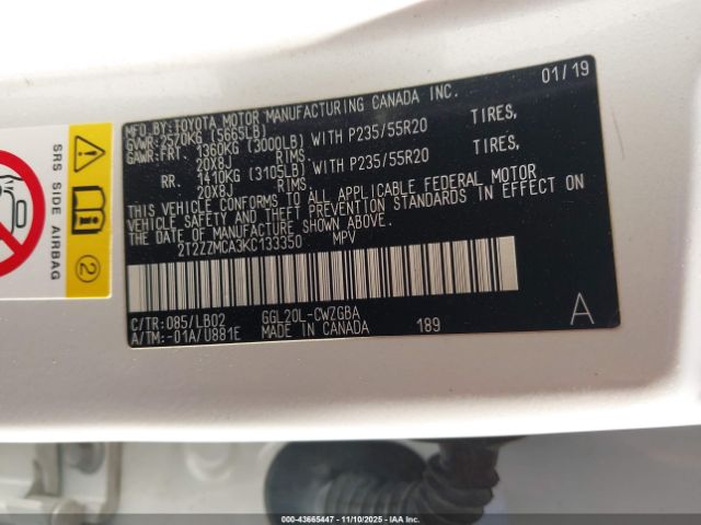 2019 LEXUS RX 350 2T2ZZMCA3KC133350 Photo 8