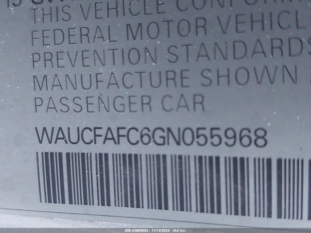 2016 AUDI A6 WAUCFAFC6GN055968 Photo 8