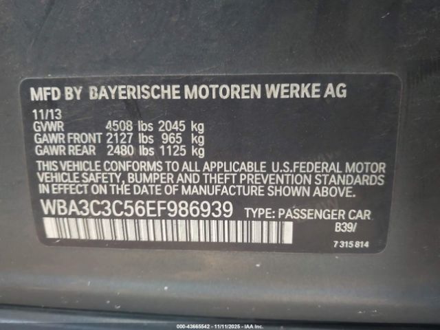 2014 BMW 320I WBA3C3C56EF986939 Photo 8