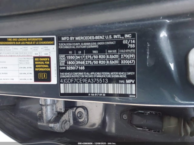 Продажа на аукционе авто 2014 Mercedes-benz Gl 450 4matic, vin: 4JGDF7CE9EA375513, номер лота: 43665656