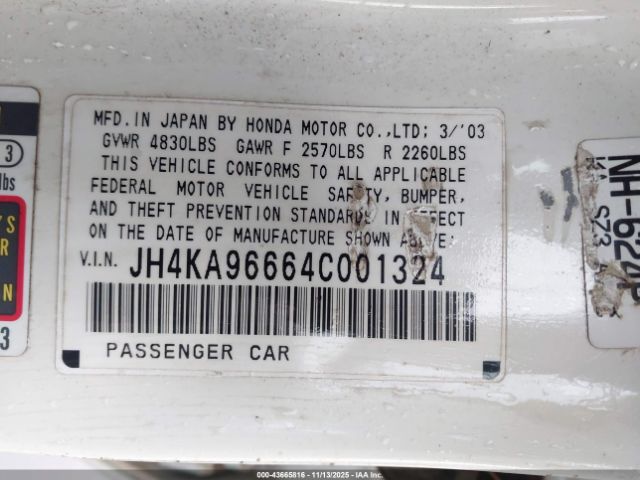 2004 ACURA RL JH4KA96664C001324 Photo 8