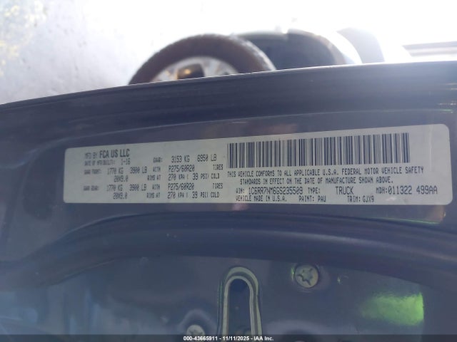 1C6RR7NM6GS235509 RAM 1500 Laramie