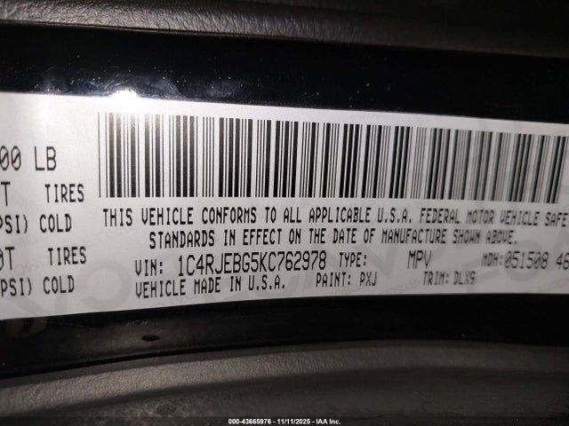 1C4RJEBG5KC762978 Jeep Grand Cherokee Limited 4x2
