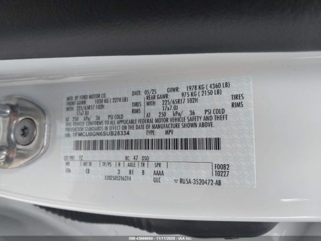 2025 FORD ESCAPE 1FMCU0GN6SUB28334 Photo 8