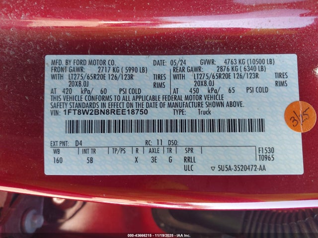 Ford F-250 Lariat 2024 1FT8W2BN8REE18750 Image 9