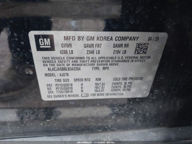 2020 BUICK ENCORE KL4CJASB8LB342264 Photo 8