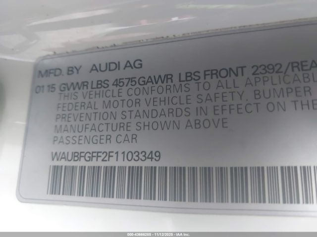 2015 AUDI A3 WAUBFGFF2F1103349 Photo 8