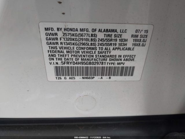 2016 ACURA MDX 5FRYD4H95GB029781 Photo 8
