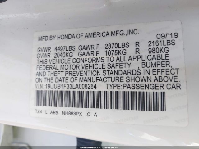 2020 ACURA TLX 19UUB1F33LA006264 Photo 8