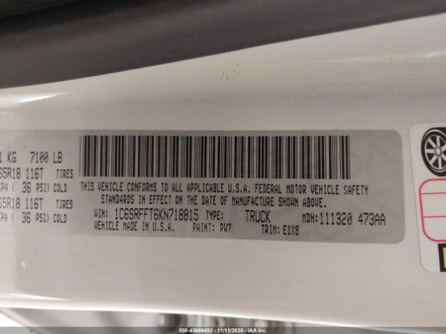 2019 RAM 1500 1C6SRFFT6KN718815 Photo 8