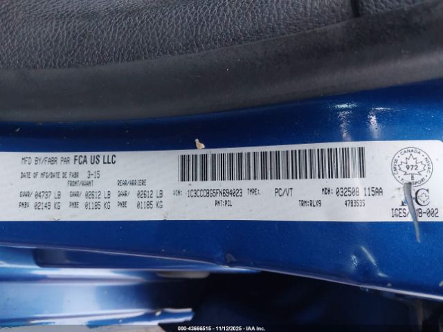 2015 CHRYSLER 200 1C3CCCBG5FN694023 Photo 8