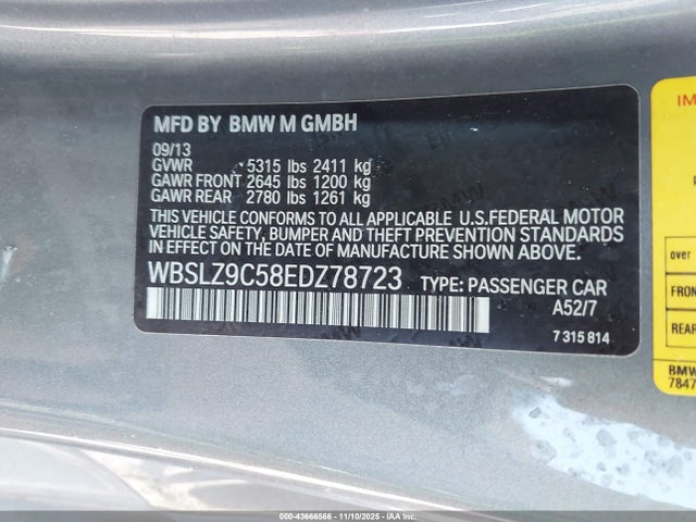 2014 BMW M6 WBSLZ9C53ED278723 Photo 8