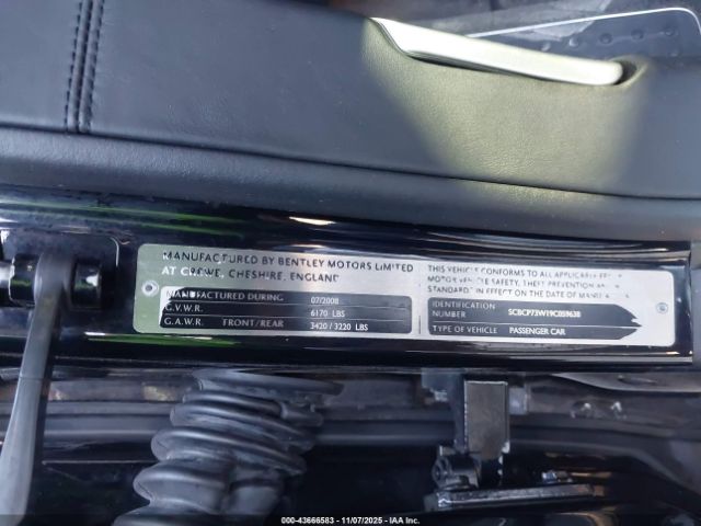 2009 BENTLEY CONTINENTAL GT SCBCP73W19C059638 Photo 8