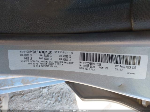 2015 CHRYSLER 200 1C3CCCAB5FN617223 Photo 8