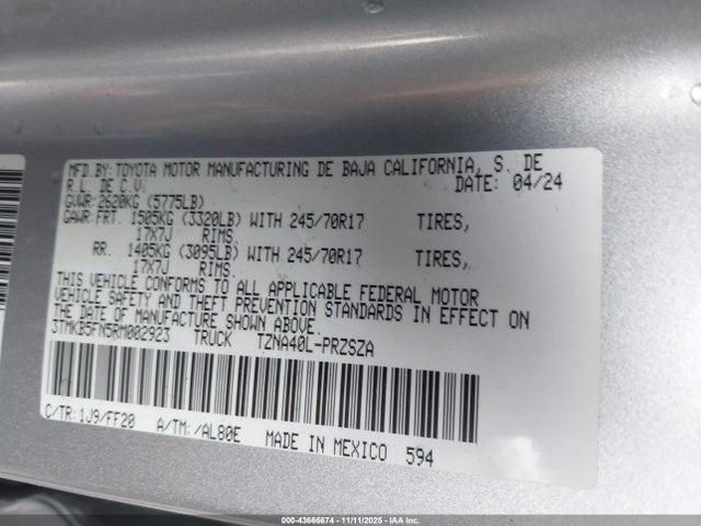 3TMKB5FN5RM002923 Toyota Tacoma Sr5