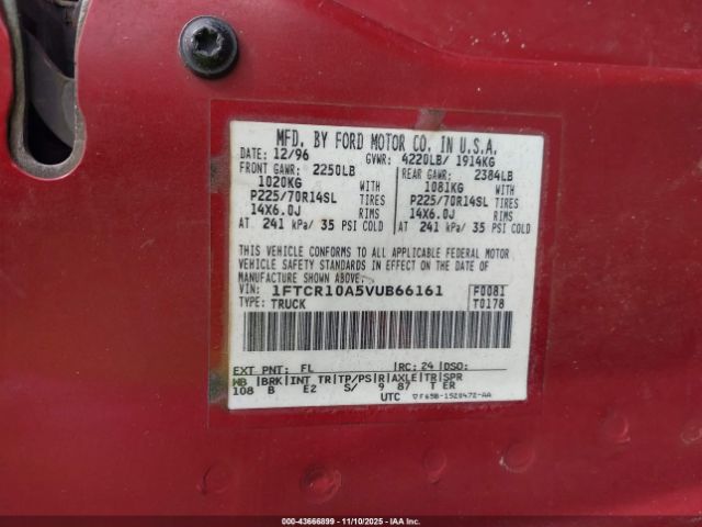 1997 FORD RANGER 1FTCR10A5VUB66161 Photo 8