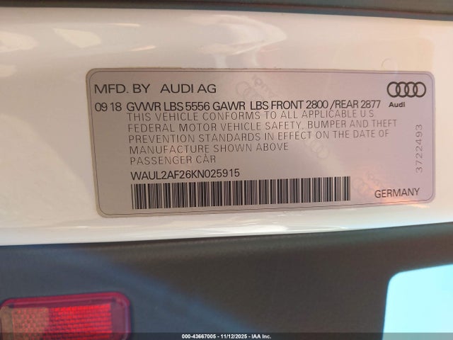2019 AUDI A6 WAUL2AF26KN025915 Photo 8