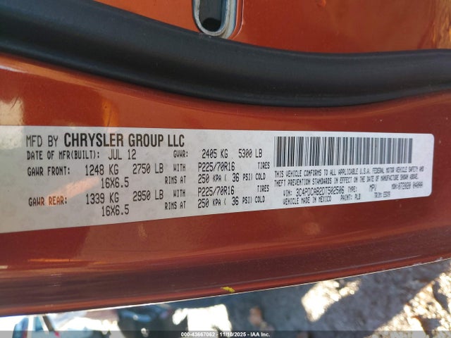 43667062 :رقم المزاد ، 3C4PDCAB2DT502506 vin ، 2013 Dodge Journey American Value Pkg مزاد بيع