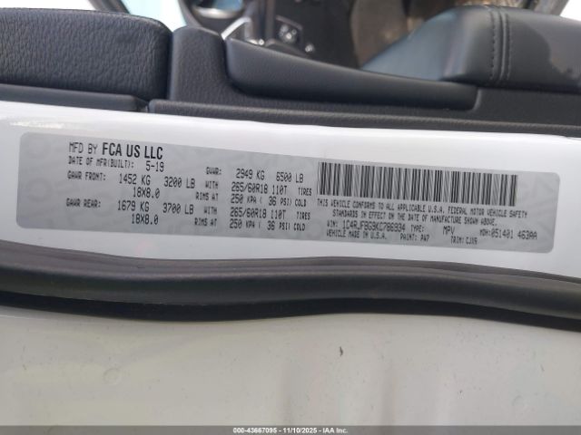 2019 JEEP GRAND CHEROKEE 1C4RJFBG9KC786934 Photo 8