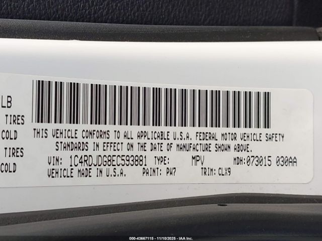 2014 DODGE DURANGO 1C4RDJDG8EC593881 Photo 8