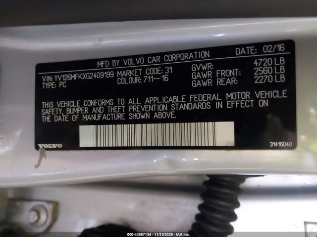 YV126MFKXG2409199 Volvo S60 T5 Drive-e Premier