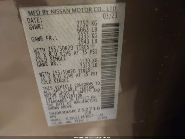 2023 NISSAN PATHFINDER 5N1DR3DK6PC252716 Photo 8