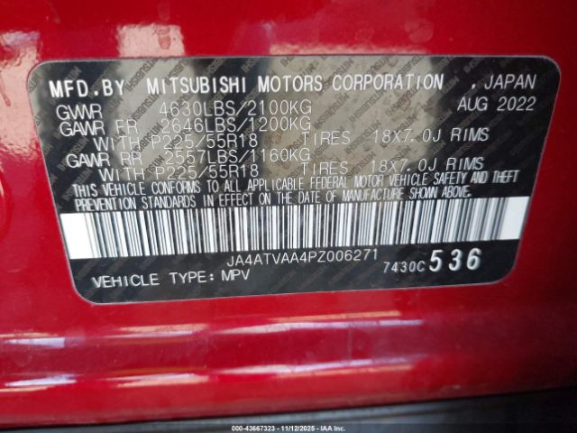 2023 MITSUBISHI ECLIPSE CROSS JA4ATVAA4PZ006271 Photo 8