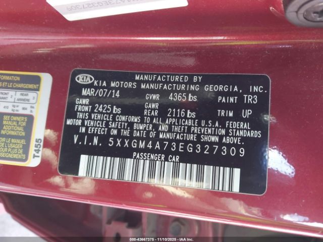 2014 KIA OPTIMA 5XXGM4A73EG327309 Photo 8