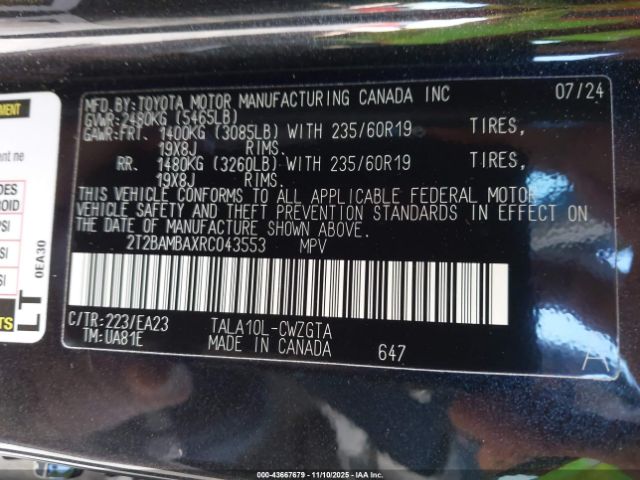 2024 LEXUS RX 350 2T2BAMBAXRC043553 Photo 8