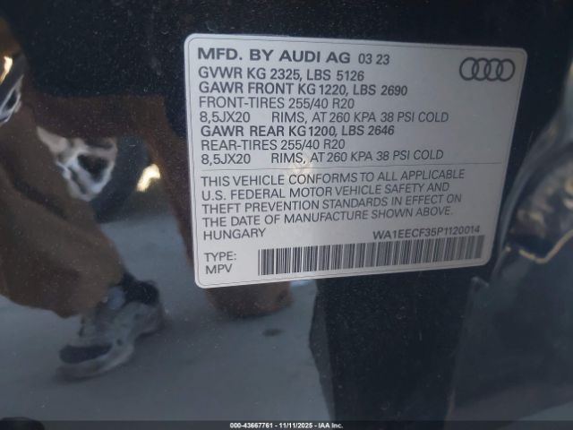 2023 AUDI Q3 WA1EECF35P1120014 Photo 8