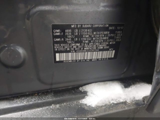 2018 SUBARU OUTBACK 4S4BSANC3J3287244 Photo 8