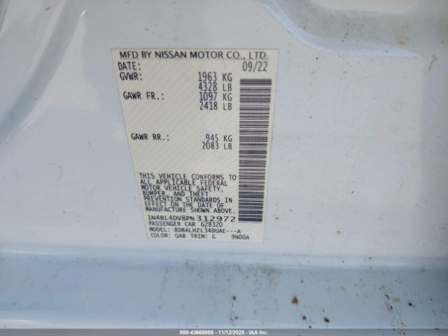 2023 NISSAN ALTIMA 1N4BL4DV8PN312972 Photo 8