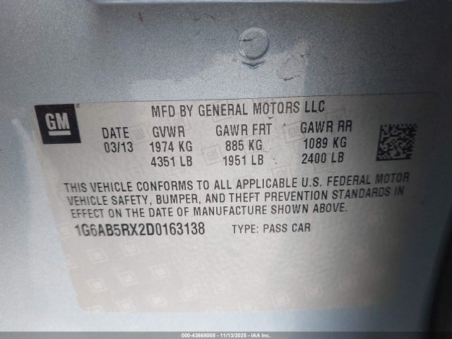 2013 CADILLAC ATS 1G6AB5RX2D0163138 Photo 8