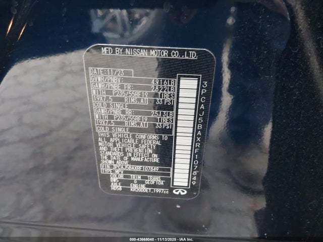 2024 INFINITI QX50 3PCAJ5BAXRF107849 Photo 8