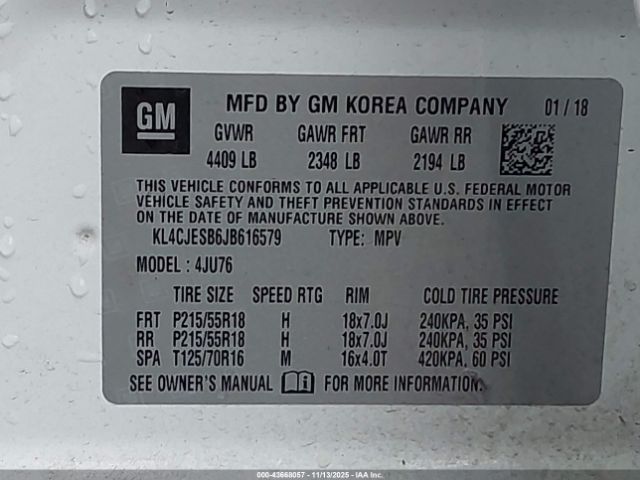 2018 BUICK ENCORE KL4CJESB6JB616579 Photo 8