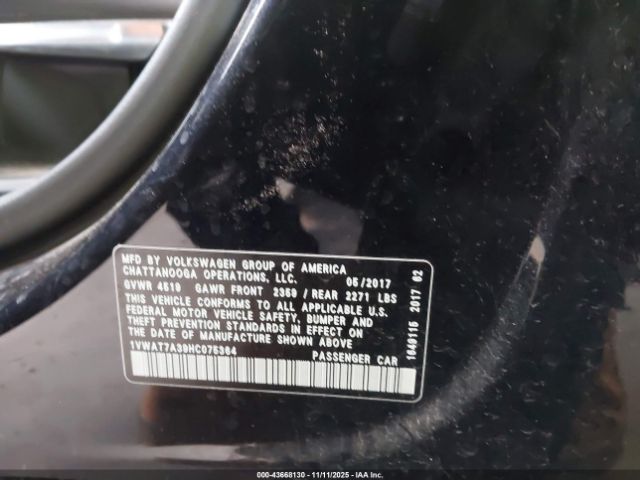 2017 VOLKSWAGEN PASSAT 1VWAT7A39HC075364 Photo 8