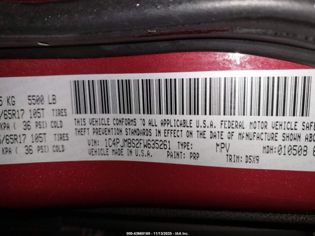 2015 JEEP CHEROKEE 1C4PJMBS2FW635261 Photo 8