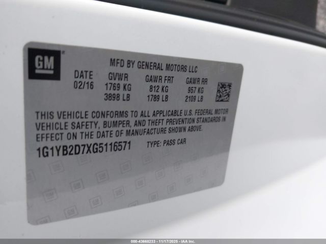 2016 CHEVROLET CORVETTE 1G1YB2D7XG5116571 Photo 8