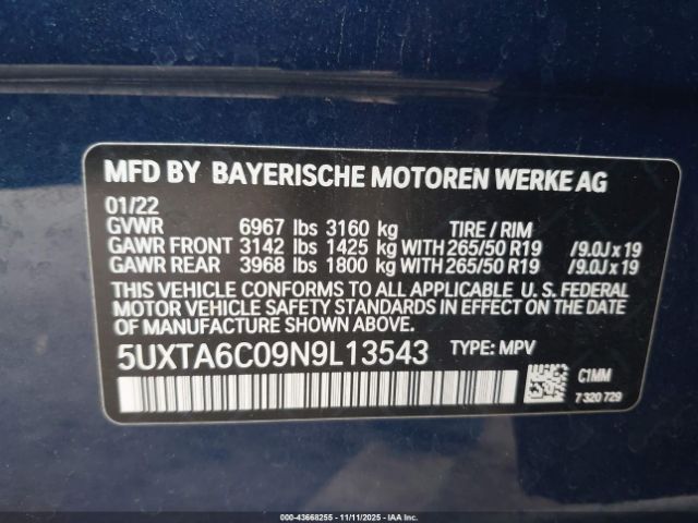 2022 BMW X5 PHEV 5UXTA6C09N9L13543 Photo 8