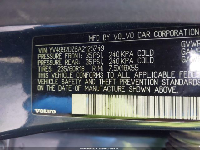 2010 VOLVO XC60 YV4992DZ6A2125749 Photo 8