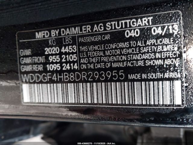 2013 MERCEDES-BENZ C 250 WDDGF4HB8DR293955 Photo 8