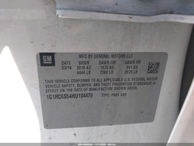 2017 CHEVROLET VOLT 1G1RC6S54HU104479 Photo 8