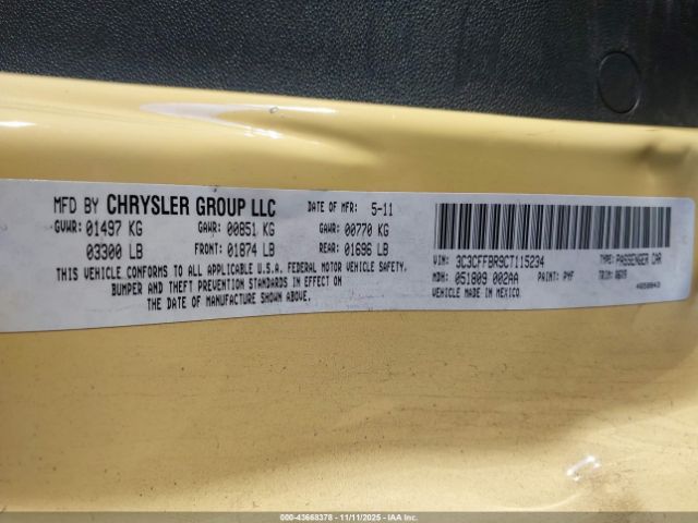 2012 FIAT 500 3C3CFFBR9CT115234 Photo 8