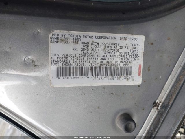 2001 LEXUS RX 300 JTJHF10U410168684 Photo 8