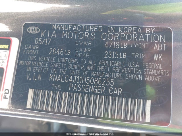 2017 KIA CADENZA KNALC4J11H5086255 Photo 8