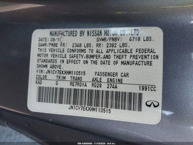 2017 INFINITI Q60 JN1CV7EKXHM110515 Photo 8