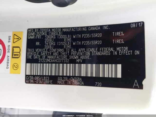 2017 LEXUS RX 350 2T2ZZMCA4HC077332 Photo 8