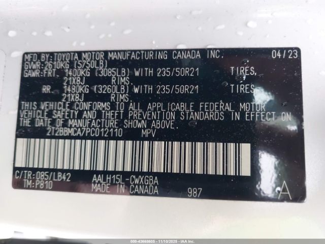 2023 LEXUS RX 350H 2T2BBMCA7PC012110 Photo 8